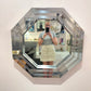 Vintage Octagonal Metal Mirror