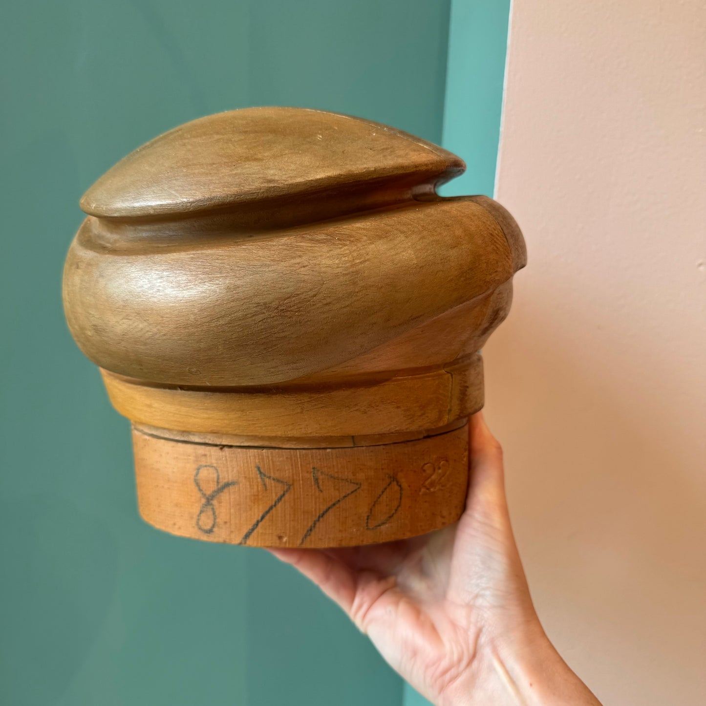 Antique 5 Piece Wooden Milliners Hat Block
