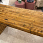 1970's Gabriella Crespi Style Bamboo Console Table