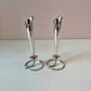 Pair of Mid-Century Danish Silver Plated Calla Lily Candlestick Holders by Hans Jensen