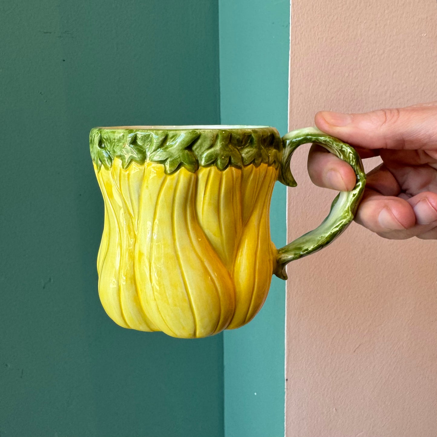 Vintage Set of 4 Ceramic Vegetable Mugs by Fitz & Floyd