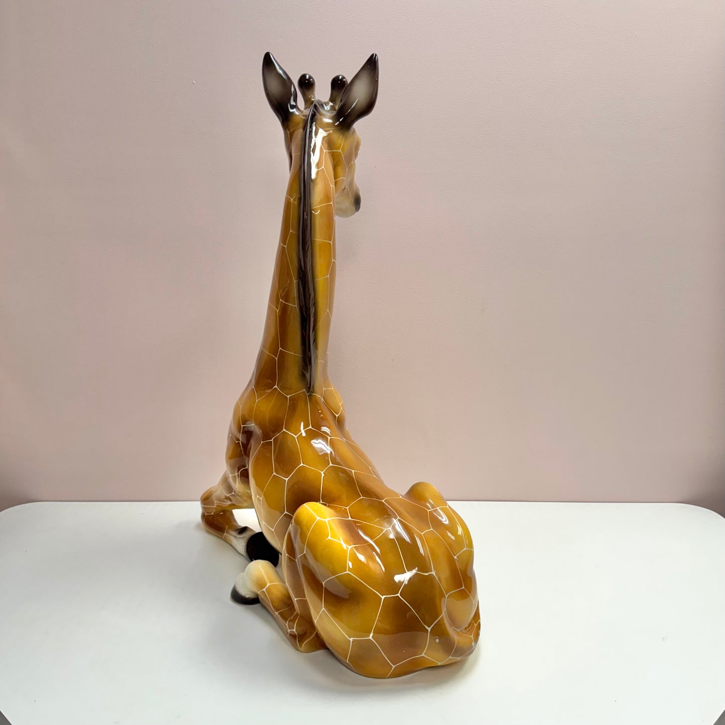 Vintage Large Italian Ceramic Giraffe Statue