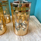 Set of 6 Vintage Gold Plated Glasses