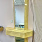 Vintage Wall Mounted Lacquer and Mirrored Console