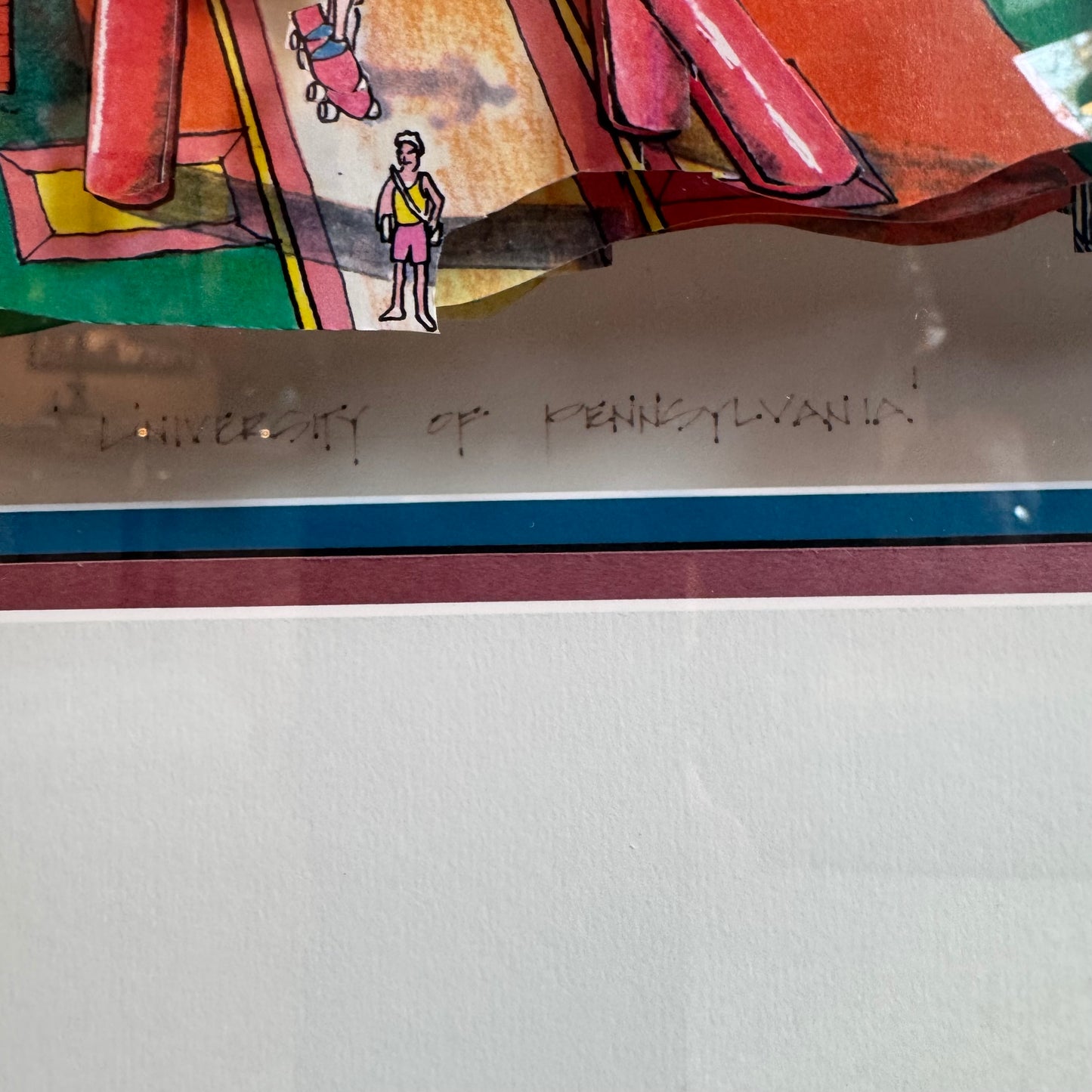 Vintage "University of Pennsylvania" 3D Artwork Signed Numbered Artist Proof by Szynal