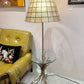 Vintage Capiz Shell Floor Lamp with Sheaf of Wheat Table