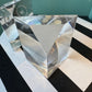 Pair of Vintage Lucite Owl Triangular Block Bookends by Will Hardy