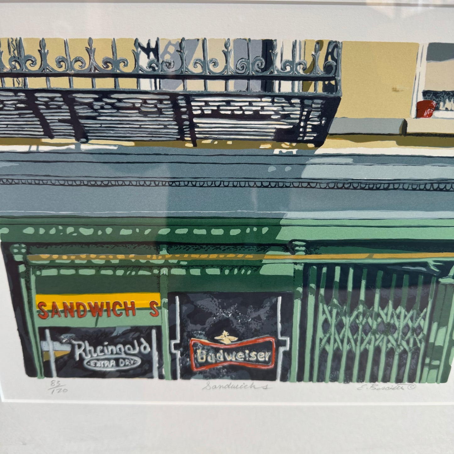 Vintage "Sandwich s" Original Signed and Numbered Screenprint by Ed Bordett