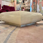 Vintage Square Waterfall Edge Taupe Lacquer Coffee Table