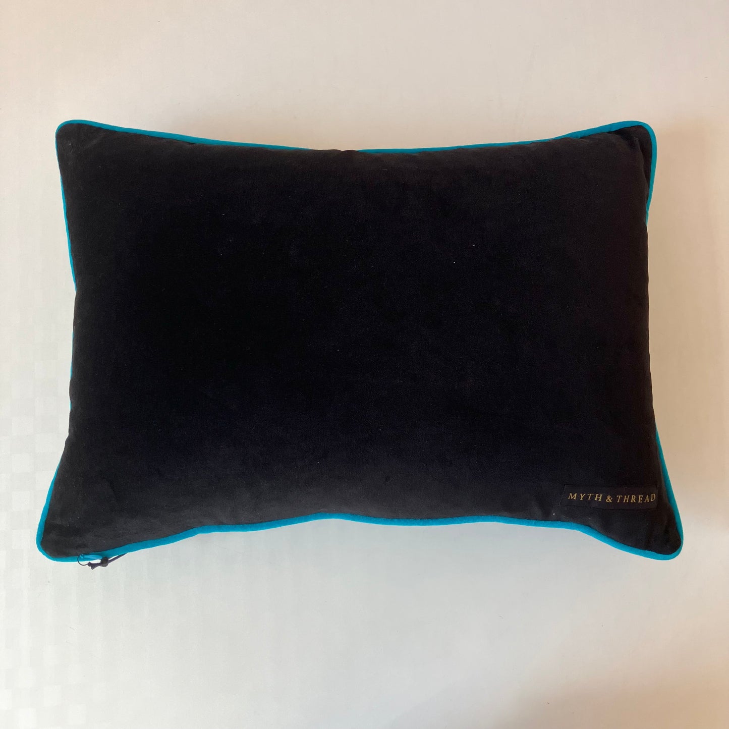 Velvet Embroidered Beetle Pillow by Myth & Thread