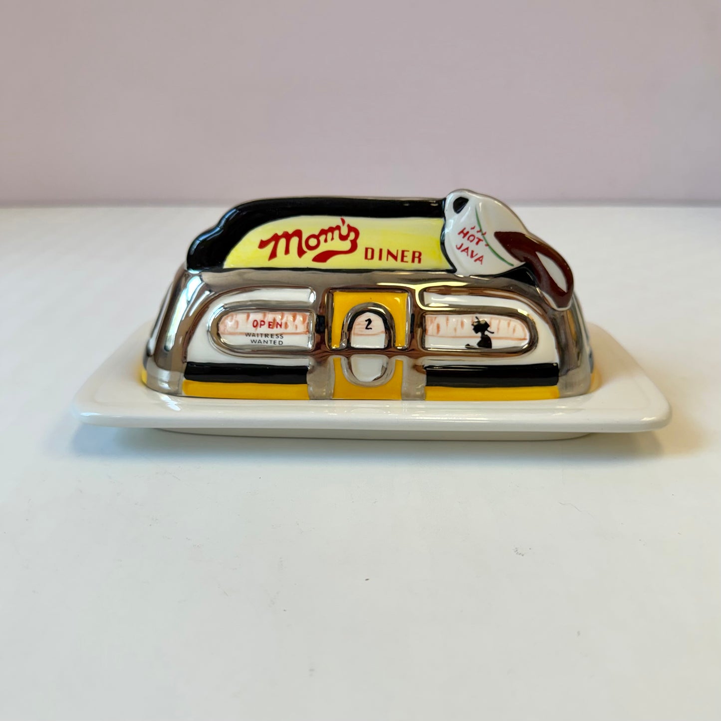 Vintage "Mom's Diner" Butter Dish by Henry Cavanagh