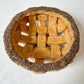 Vintage Small Poppyseed Salt Dough Woven Bagel Bread Bowl