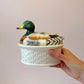 Vintage Ceramic Mallard Duck Tureen Serving Dish