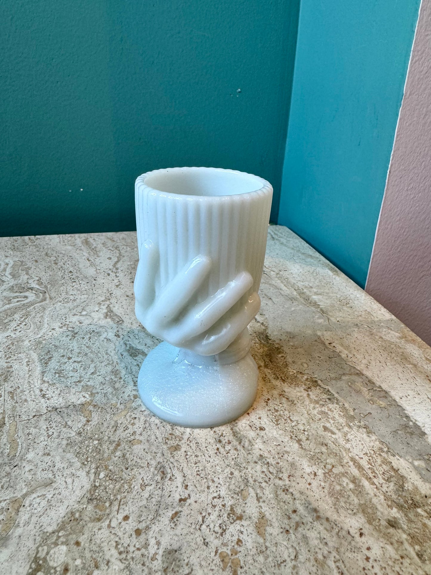 Vintage Milk Glass Hand Cup