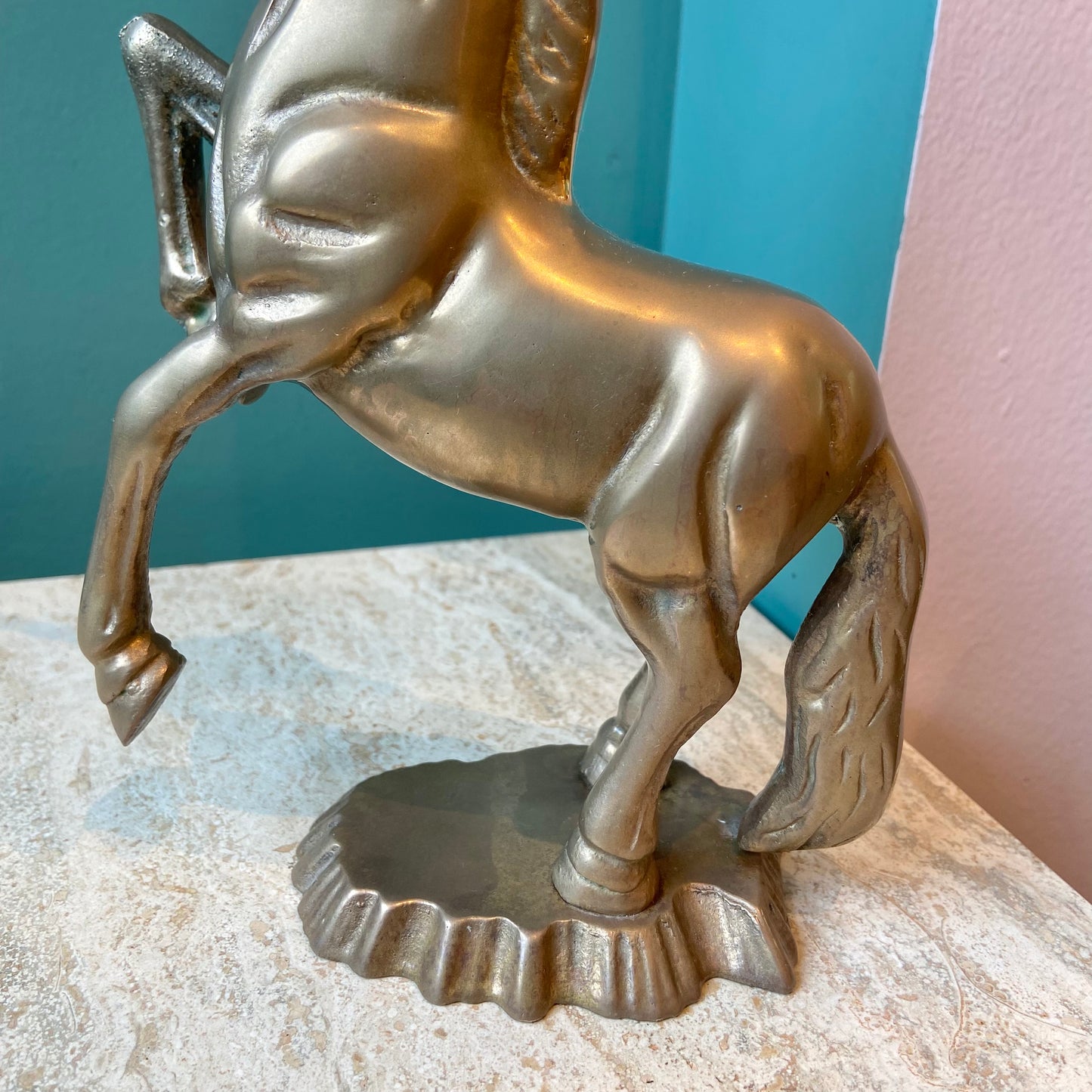 Vintage Brass Unicorn Statue