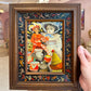 Vintage Small Original Framed "The Little Circus" 1980 Mixed Media on Board by Phyllis Londraville