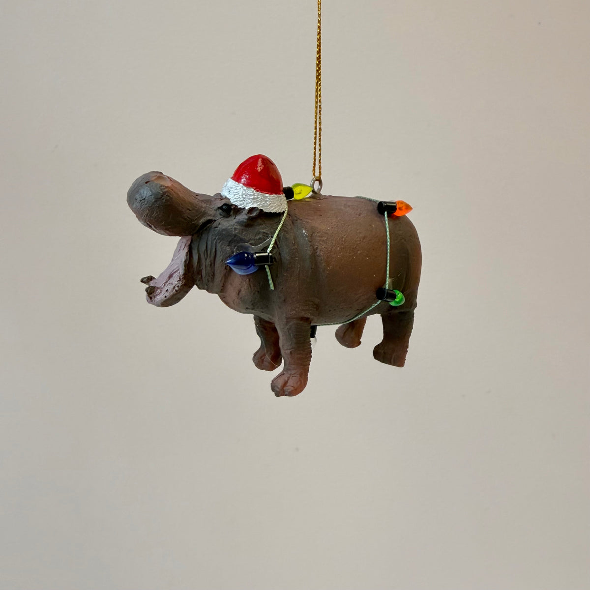 Ho Ho Hippo Wrapped in Lights
