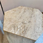 Vintage Hexagonal Travertine Pedestal