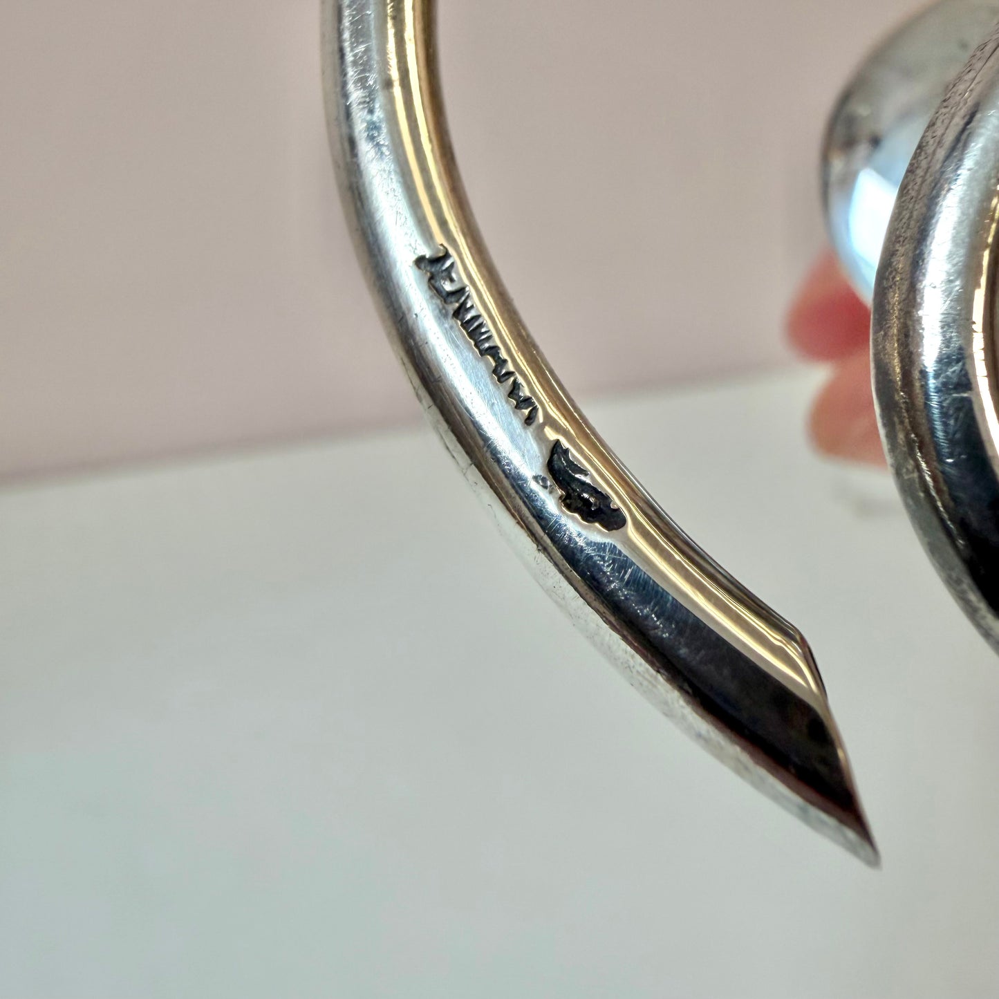 Pair of Mid-Century Danish Silver Plated Calla Lily Candlestick Holders by Hans Jensen