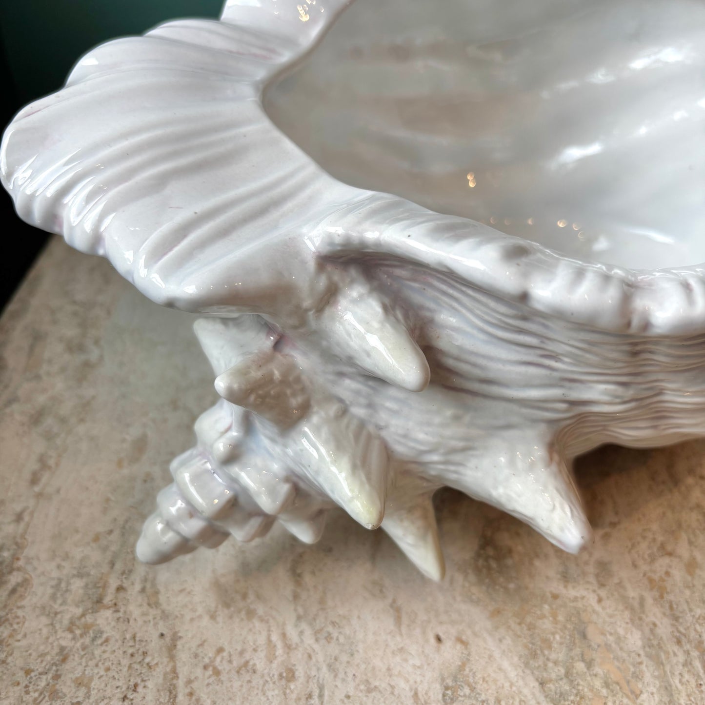 Vintage Ceramic Shell Planter