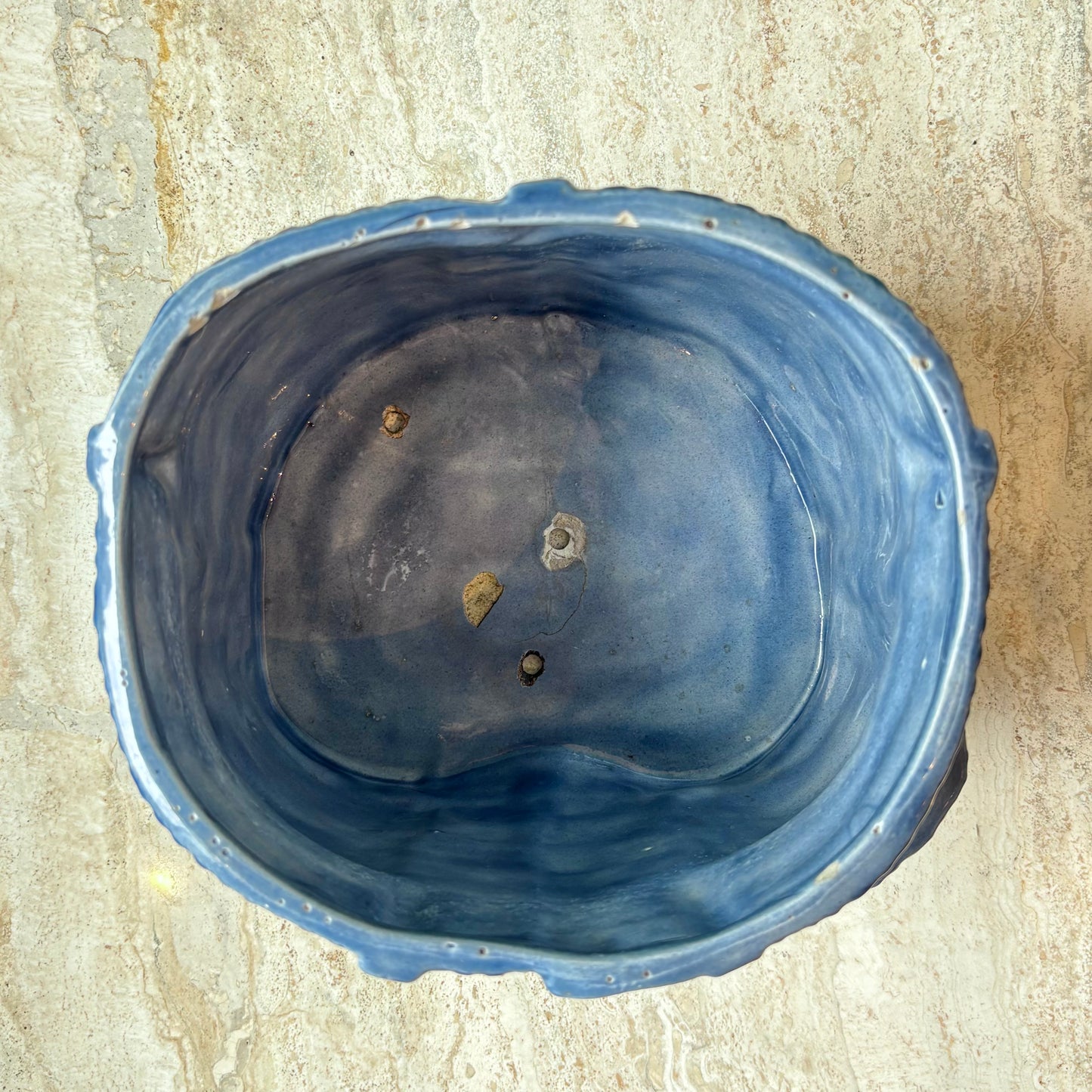 Vintage Ceramic Denim Shorts Planter