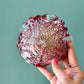 Vintage Red and Silver Leaf Murano Glass Bowl