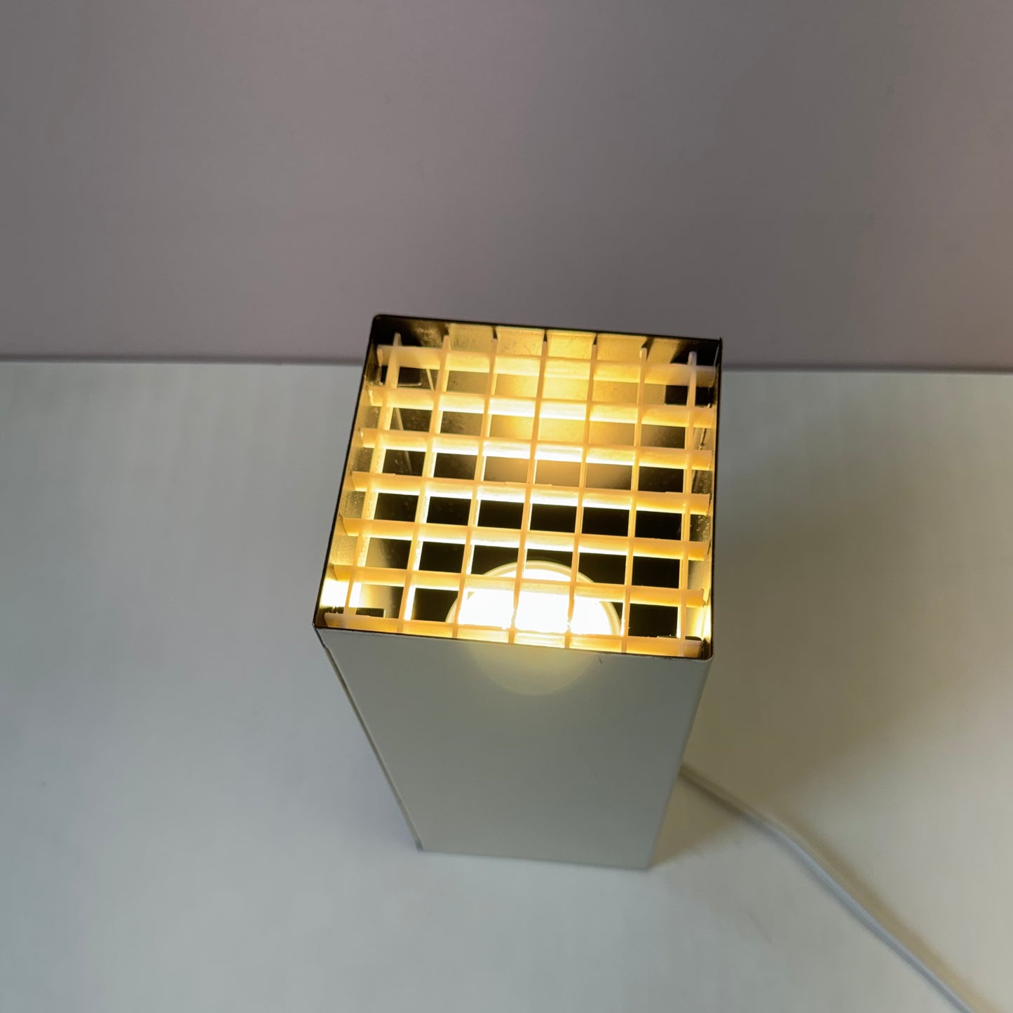 Vintage Sonneman Style Rectangular Metal Spotlight Lamp