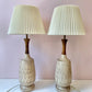 Vintage Mid-Century Ceramic and Walnut Lamp w/shade