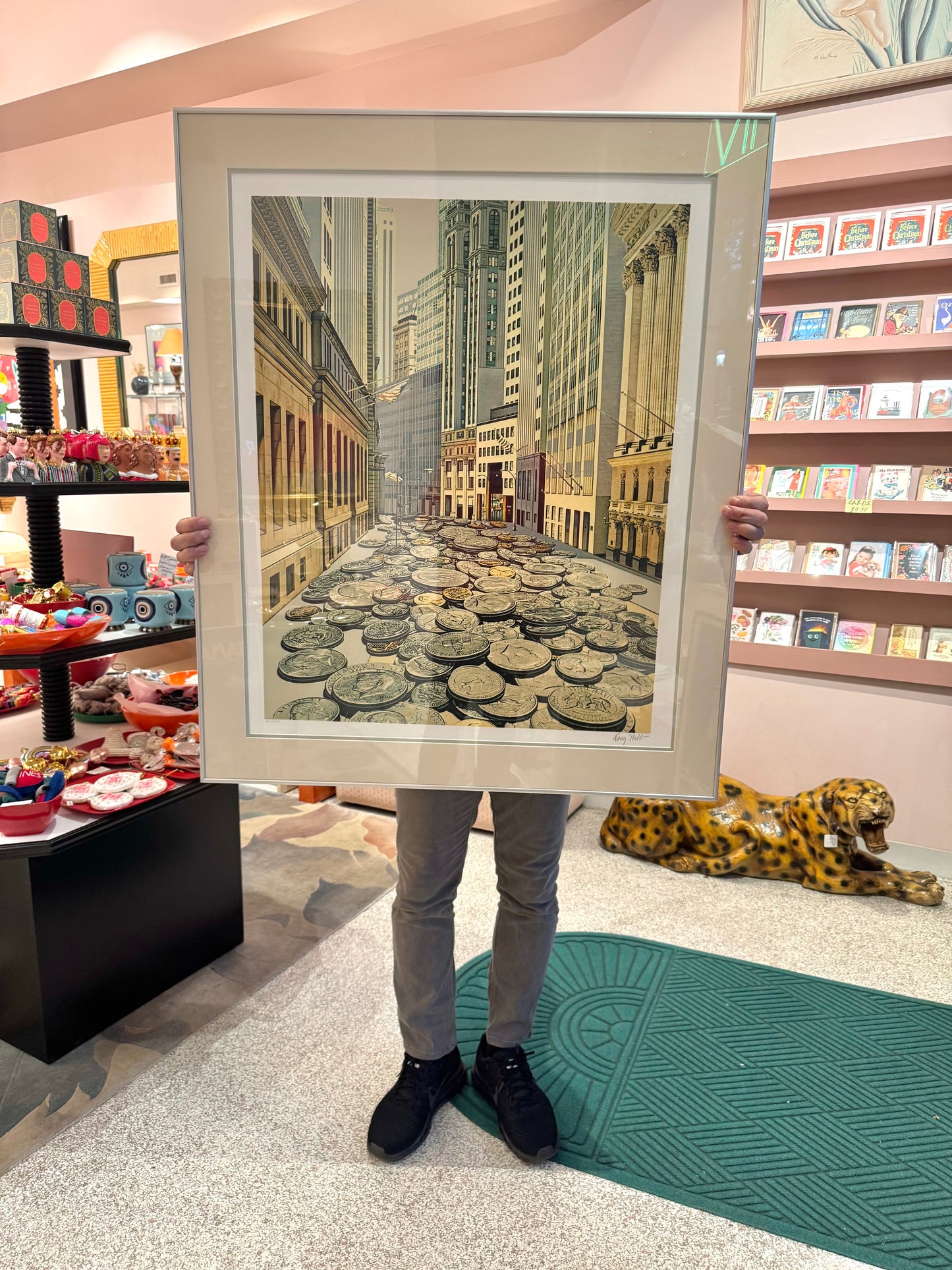 Vintage Limited Edition Serigraph Titled "Face Value" 1989 Signed and Numbered by Doug Webb