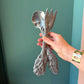 Vintage Wilton Co Pewter Cabbage Leaf Serving Bowl and Utensils