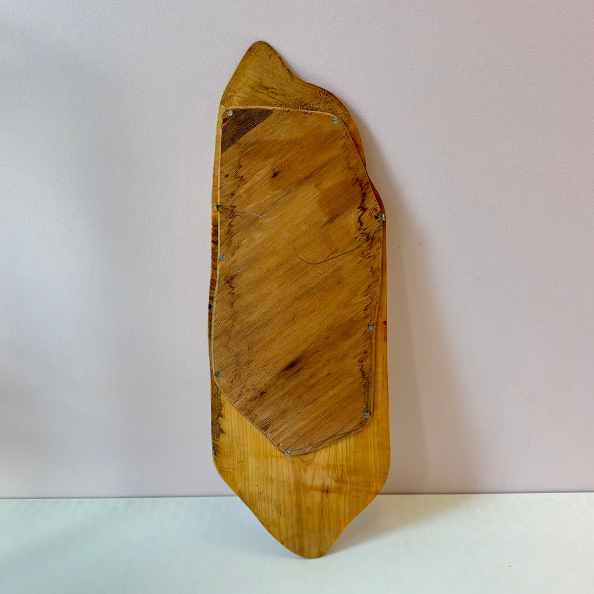 Vintage Live Edge Carved Wood Mirror from Fabulous Furniture