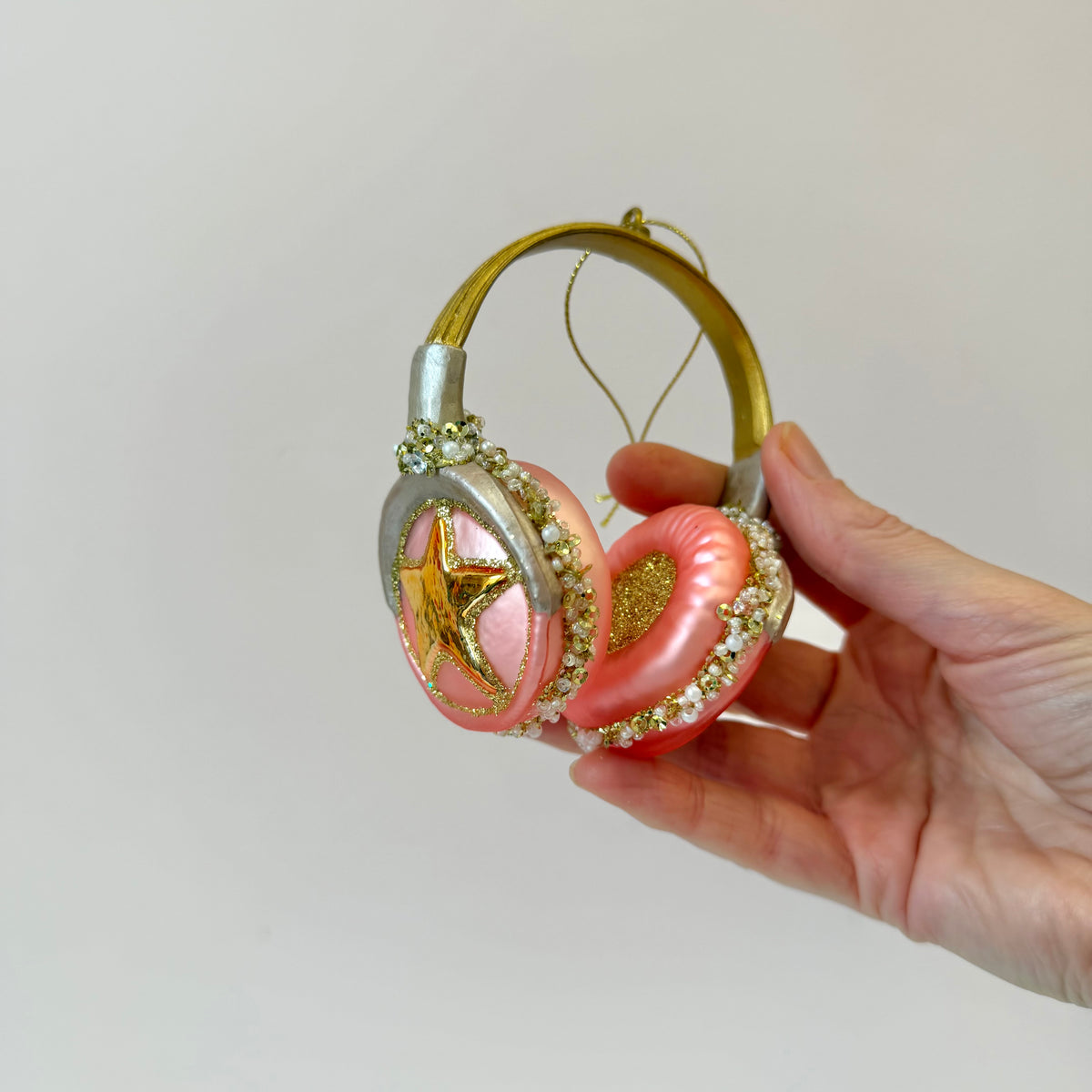 Headphone Glass Ornament