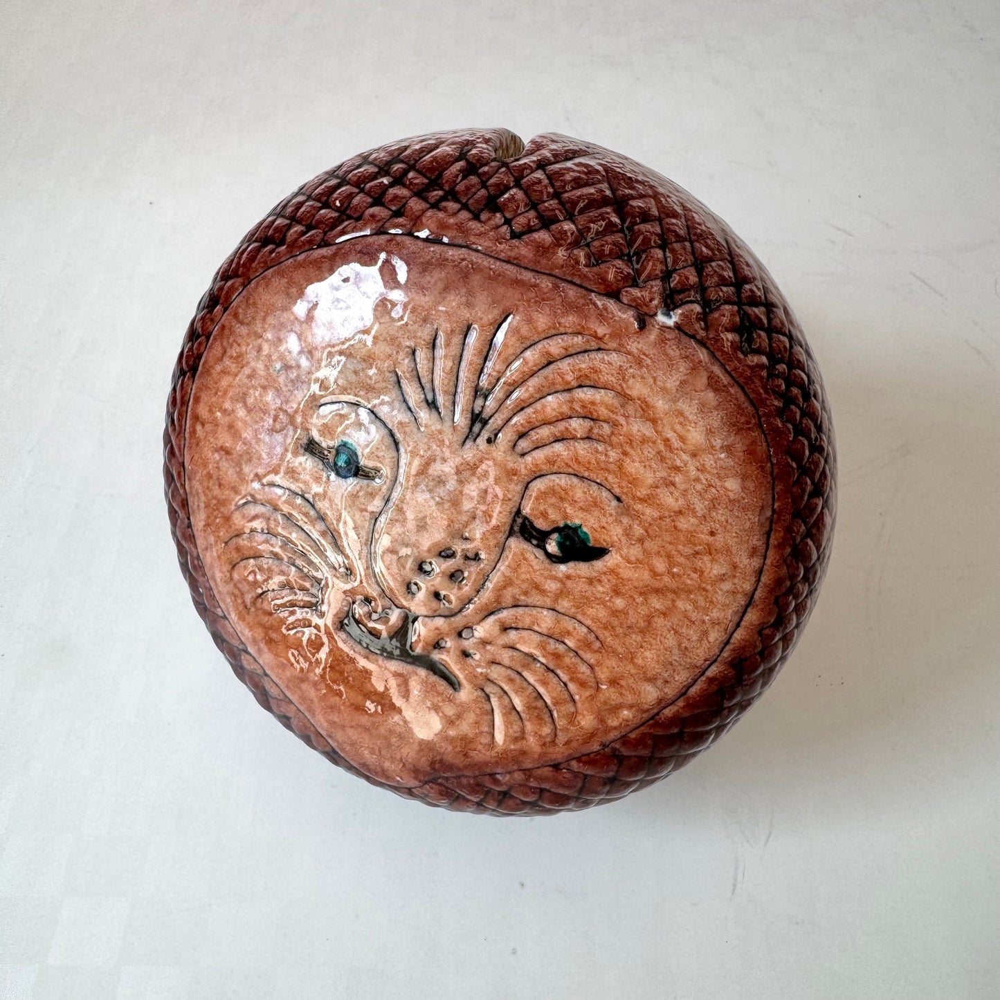 Vintage Italian Ceramic Lion Coin Bank