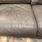 1980's Vintage Taupe Leather Adjustable Sofa by Durlet