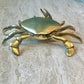 Vintage Brass Crab Ashtray