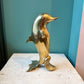 Vintage Brass Dolphin Statue
