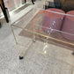 Vintage Lucite Waterfall Rolling Cart/Shelf