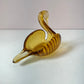 Vintage Amber Murano Glass Style Swan Catchall Dish