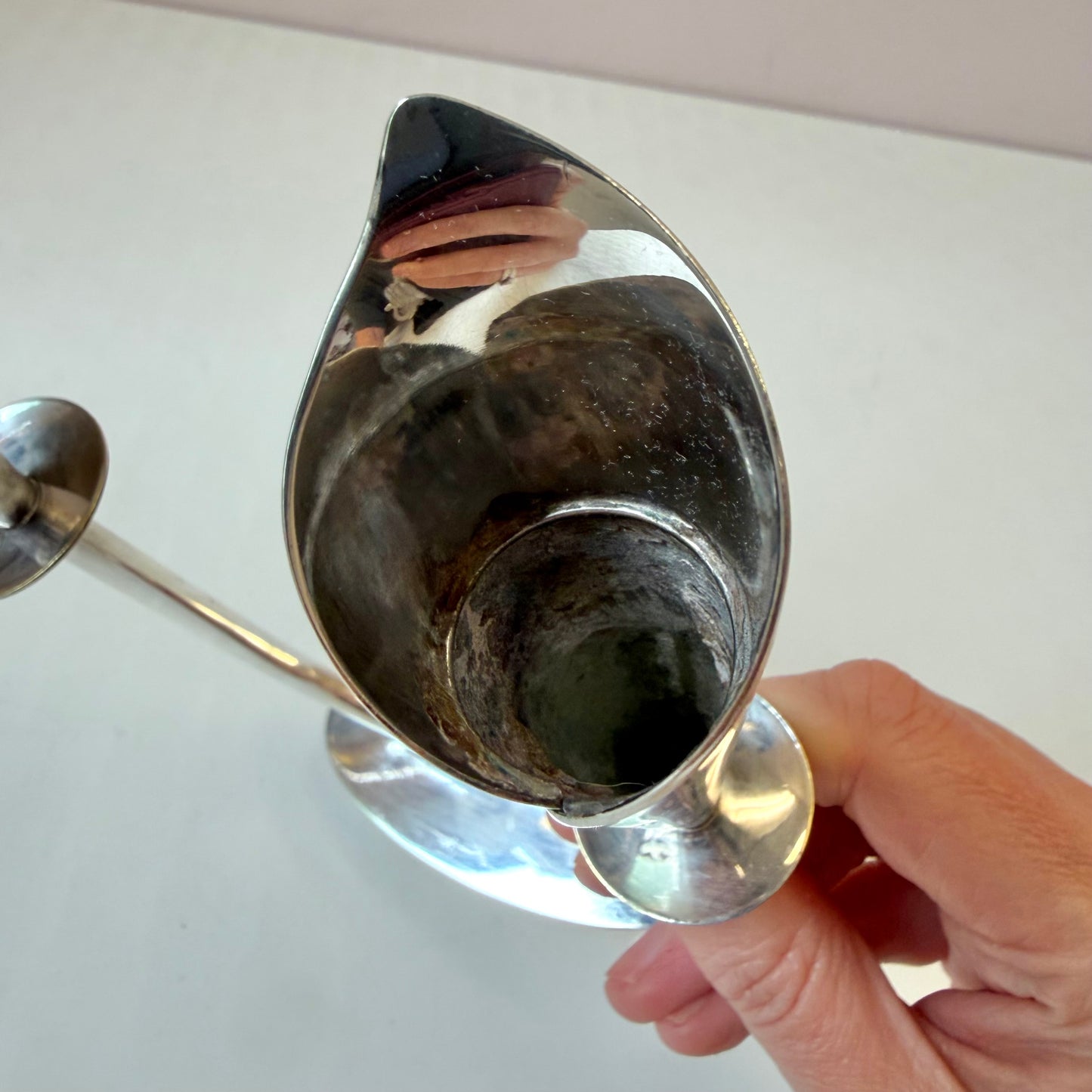 Pair of Mid-Century Danish Silver Plated Calla Lily Candlestick Holders by Hans Jensen