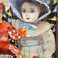Vintage Small Original Framed "The Little Circus" 1980 Mixed Media on Board by Phyllis Londraville
