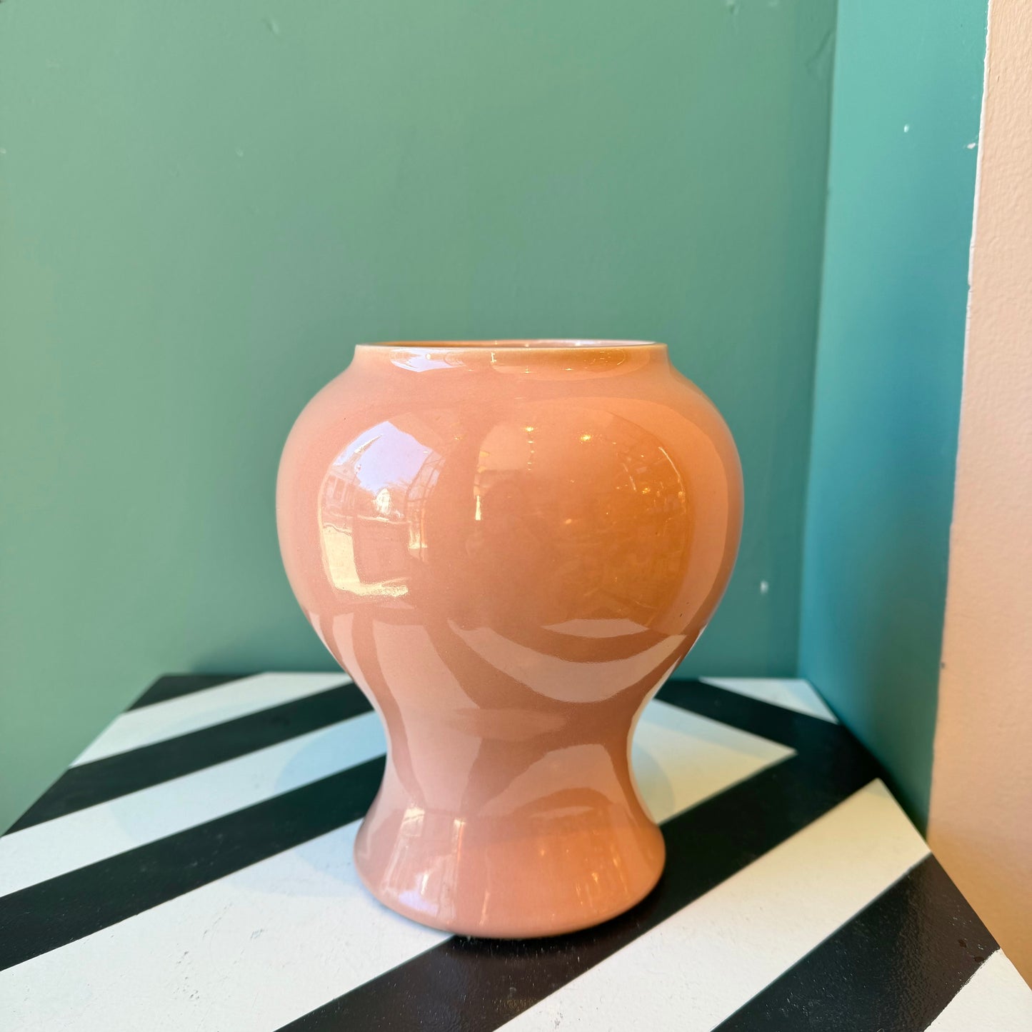 1980’s Peach Ceramic Vase