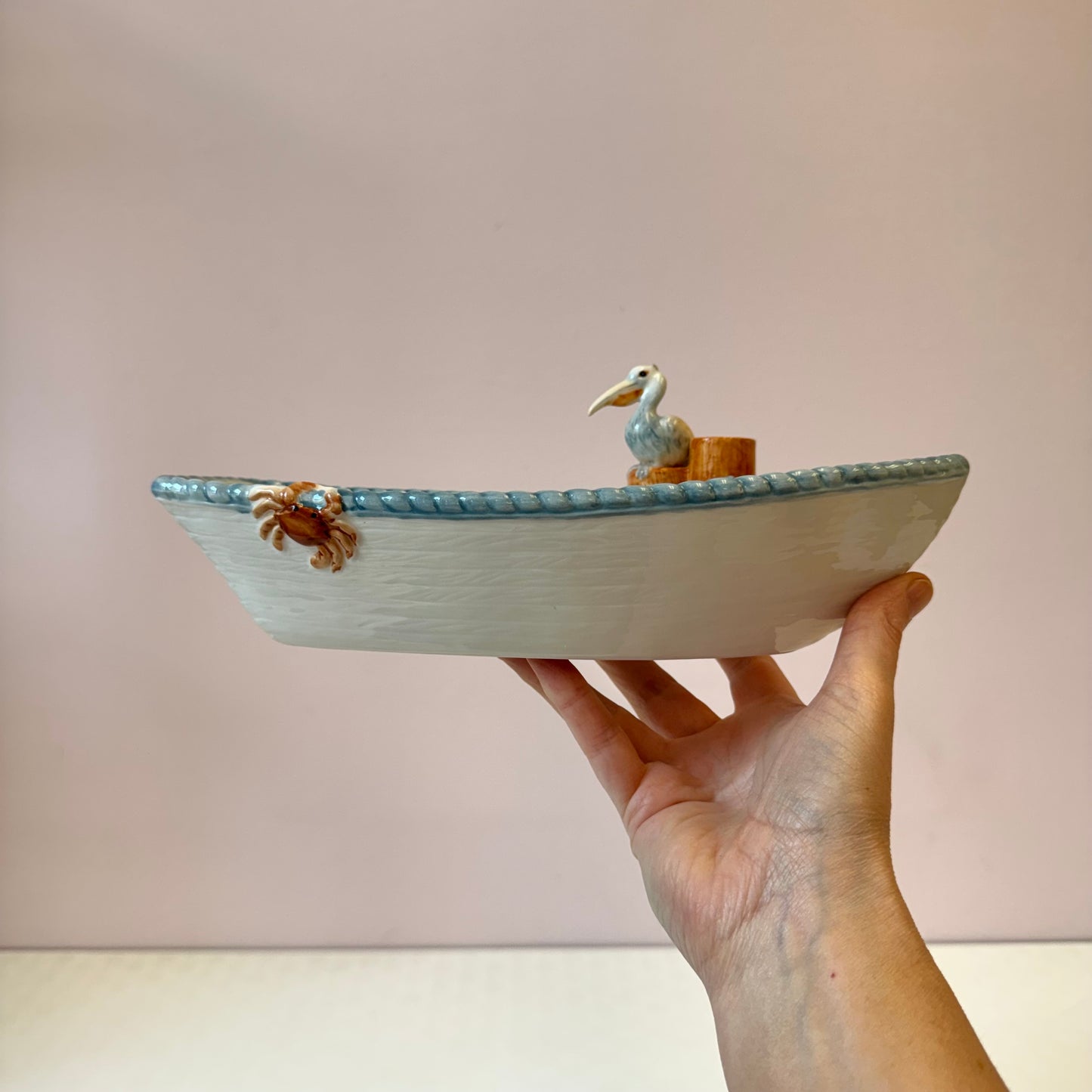 Vintage Seaboard Pelican Boat Serving Dish by Fitz & Floyd