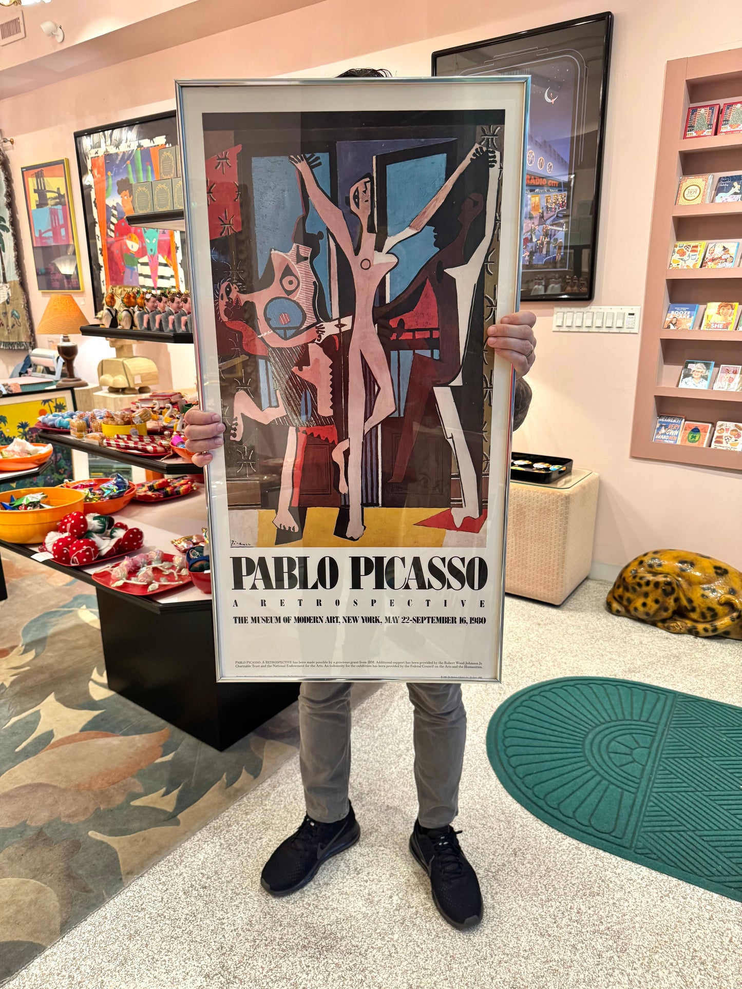 Vintage Framed 1980 "Pablo Picasso: A Retrospective" Exhibition Poster