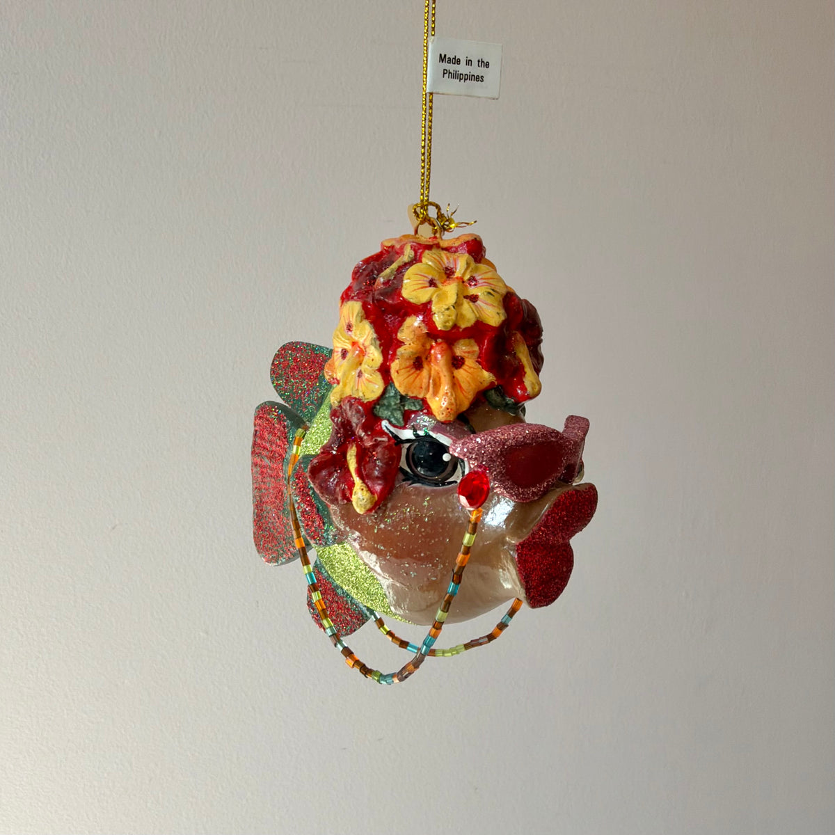 Vintage Katherine's Collection Carmen Miranda Kissing Fish Ornament