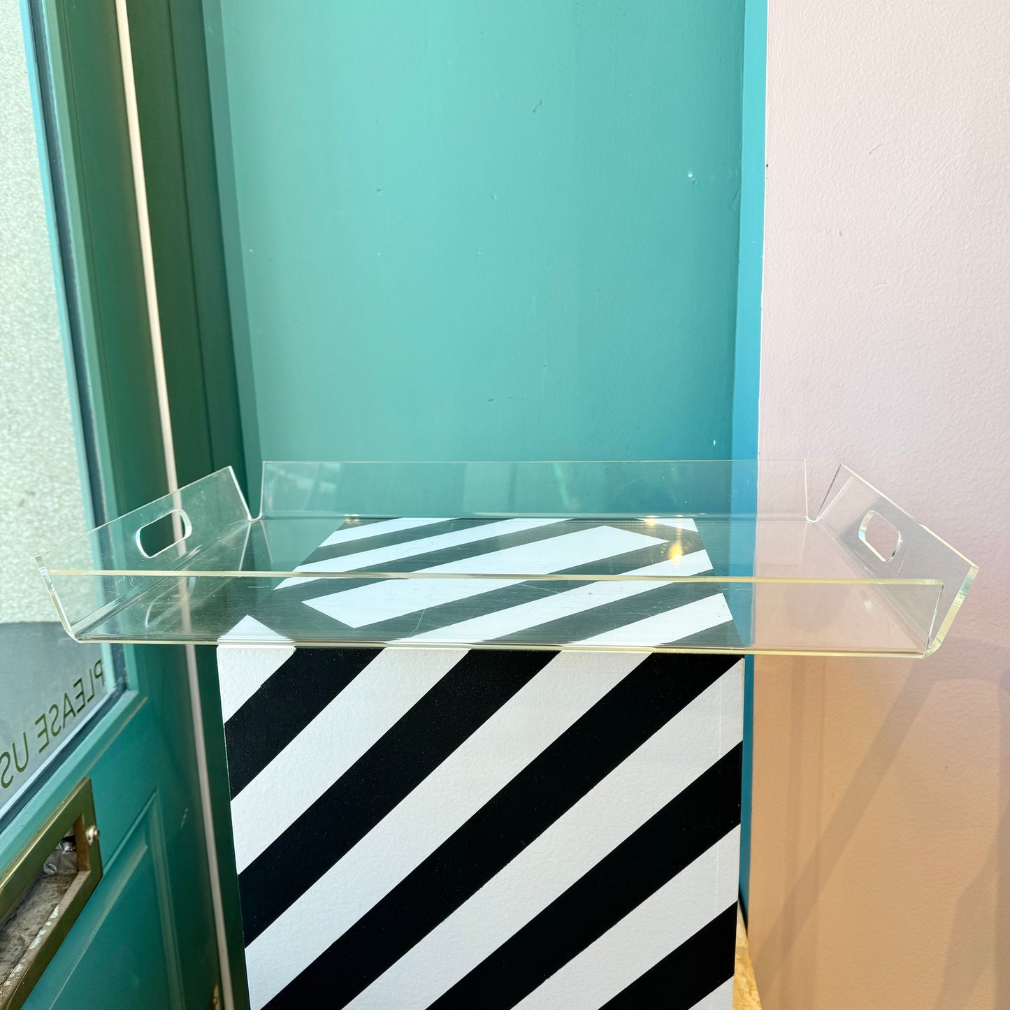 Vintage Large Lucite Serving Tray