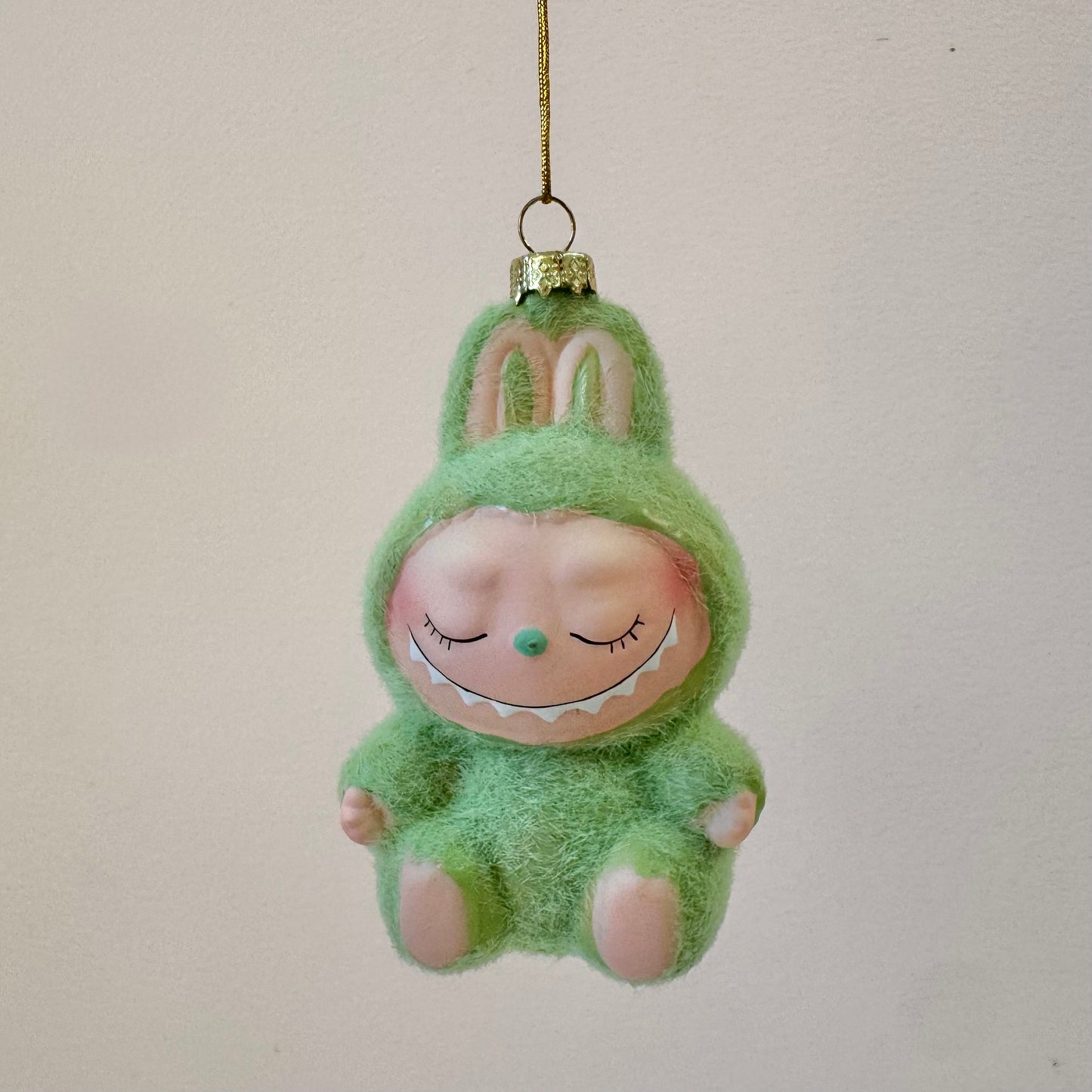 Fuzzy Sleeping Monster Labubu Style Ornament