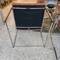 Vintage Set of 4 Milo Baughman '1188' Chrome and Orange Wool Dining Chairs