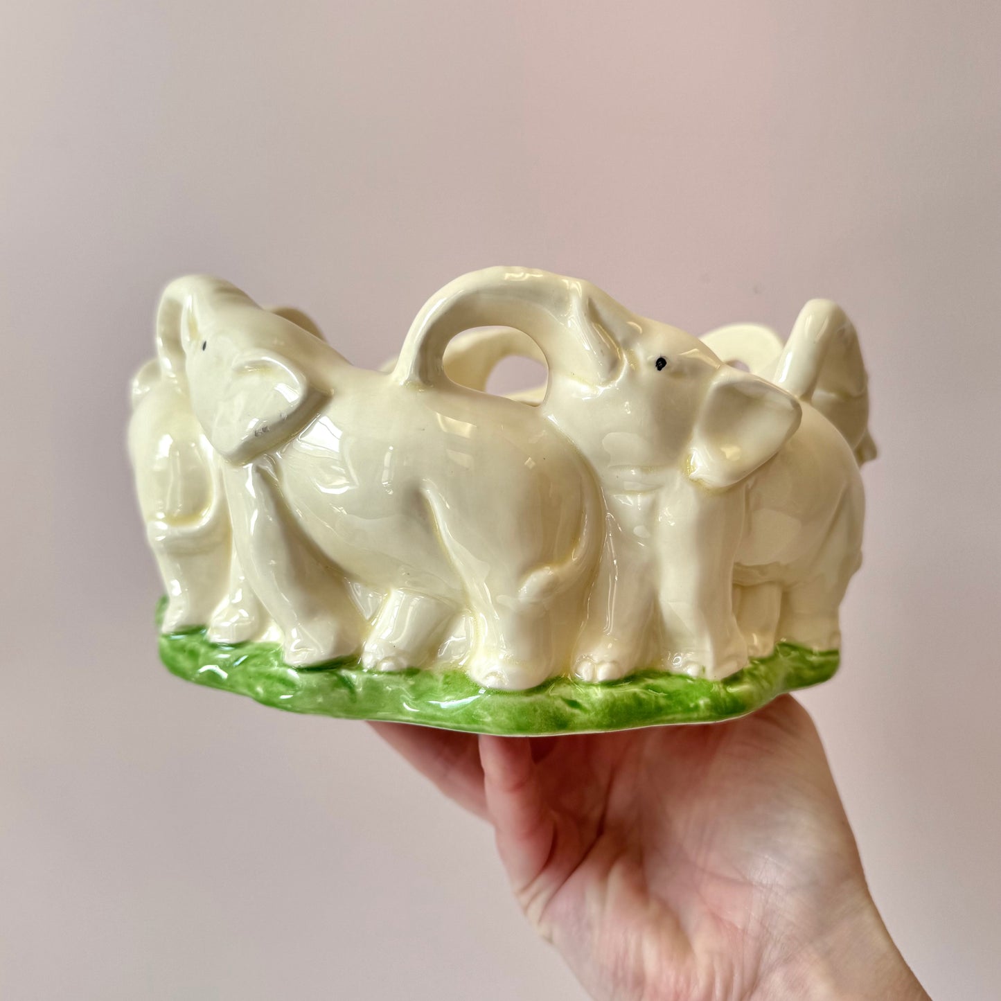 Vintage 1979 Ceramic Elephant Planter by Vandor Imports