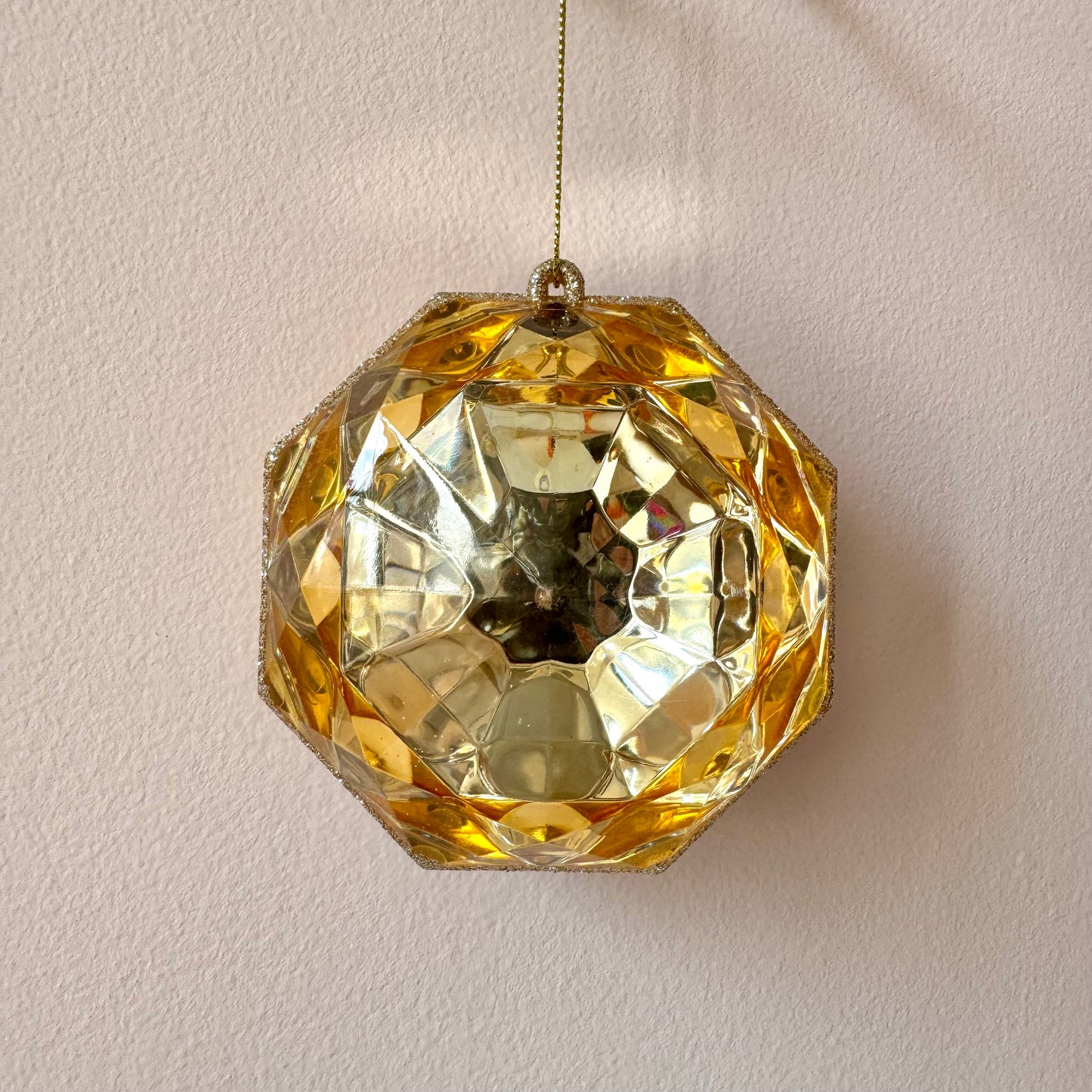 Yellow Acrylic Gem Ornament