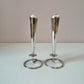 Pair of Mid-Century Danish Silver Plated Calla Lily Candlestick Holders by Hans Jensen